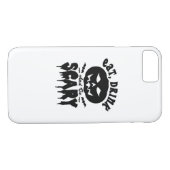 飲食べんで怖いハロウィーンの光クールをユニーク Case-Mate iPhoneケース (裏面(横))