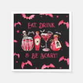 飲食べんで怖いハロウィーンカクテル スタンダードカクテルナプキン (正面)