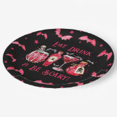 飲食べんで怖いハロウィーンカクテル ペーパープレート (アングル)