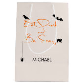 飲食べんで怖いハロウィーン抱き枕 ミディアムペーパーバッグ (裏面)