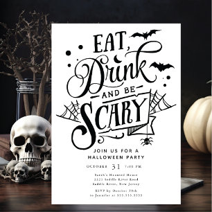 飲食べんで怖いハロウィーン 招待状