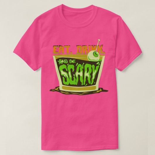 飲食べんで怖い服秋秋 Tシャツ (デザイン正面)