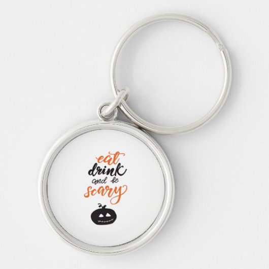 飲食べんで怖い面白いハロウィーン キーホルダー (正面)