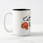 飲食べんで怖い2トーンのコーヒーマグ ツートーンマグカップ (左)