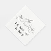 飲食べんで怖い!パンプキンハロウィーンナプキン スタンダードランチョンナプキン (角)