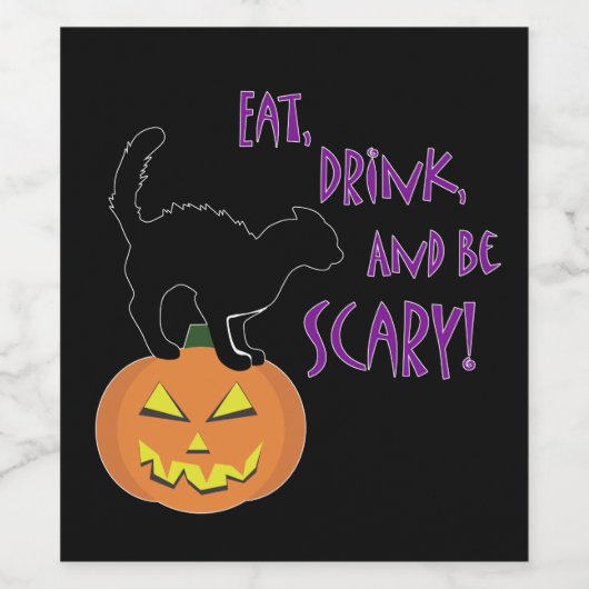 飲食べんで怖い！ ワインラベル (シングルラベル)