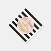 飲食べんで結婚した!金フェイク箔結婚の スタンダードカクテルナプキン (角)