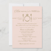 飲食べんで赤面結婚したのリハーサルディナー 招待状 (正面)