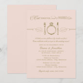 飲食べんで赤面結婚したのリハーサルディナー 招待状 (正面/裏面)