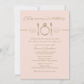 飲食べんで赤面結婚したのリハーサルディナー 招待状 (正面)