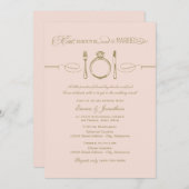 飲食べんで赤面結婚したのリハーサルディナー 招待状 (正面/裏面)