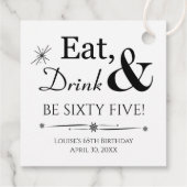 飲食べ料とBe65レトロ65誕生日 フェイバータグ (裏面)