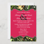 飲食べ料結婚した狩り迷彩柄結婚式招待状 招待状 (裏面)