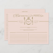 飲食べ飲み物とビー結婚した赤面と金ゴールドレシピ (正面/裏面)