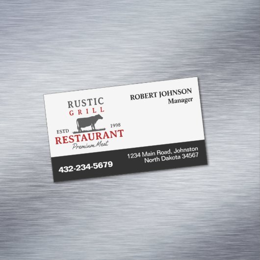 飲食店その他の業用磁気カード マグネット名刺 (インサイチュ)