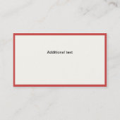 飲食業カードテンプレート 名刺 (裏面)