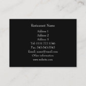 飲食業カード 名刺 (裏面)