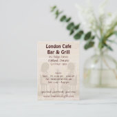 飲食業カード 名刺 (スタンド正面)