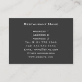 飲食業カード 名刺 (裏面)