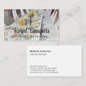 飲食物でいっぱいのテーブル 名刺 (正面/裏面)