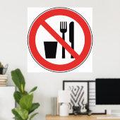 飲食物の看板なし ポスター (ホームオフィス)
