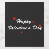 飲食物ラベルセットハッピーバレンタインデー ワインラベル (シングルラベル)