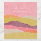 飲食物ラベルセット抽象芸術景観 ワインラベル (シングルラベル)