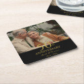 飲食物ラベルセット スクエアペーパーコースター (アングル)