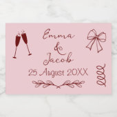 飲食物ラベルセット スパークリングワインラベル (シングルラベル)