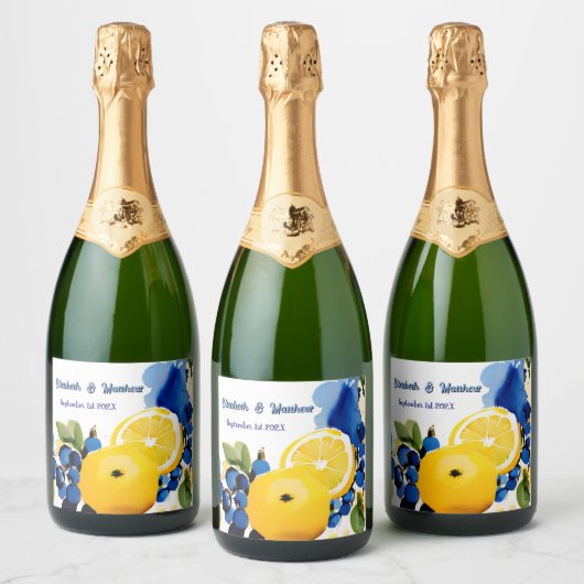 飲食物ラベルセット スパークリングワインラベル (ボトル)