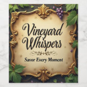 飲食物ラベルセット ワインラベル (シングルラベル)