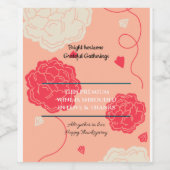 飲食物ラベルセット ワインラベル (シングルラベル)