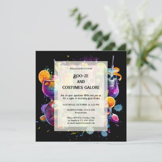 飲鮮やかみ酒を飲むハローウィンパーティ シーズンカード (スタンド正面)