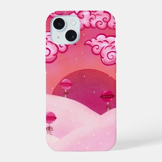 飴と可愛い雲 iPhone 15ケース (裏面)