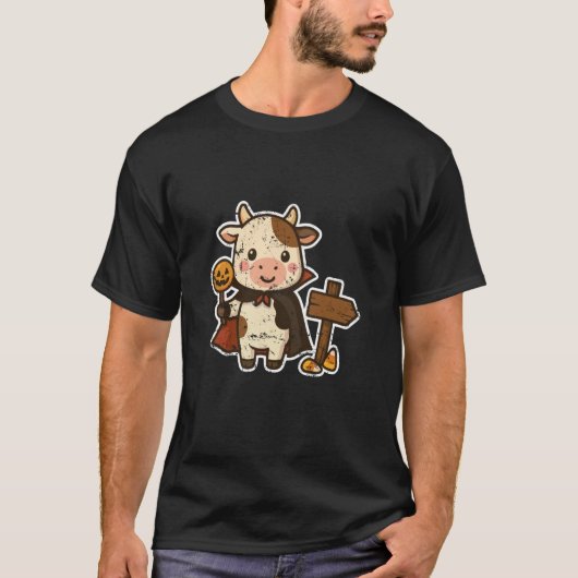 飴を持つ牛の吸血鬼 Tシャツ (正面)