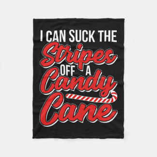 飴吸杖ストライプXmのはいけな フリースブランケット