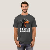 飼い主が大好きなドバーマンドッグオーナー Tシャツ (正面フル)