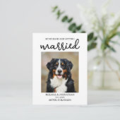 飼い主が結婚するワン | 愛犬の結婚式お知らせカード ポストカード (スタンド正面)