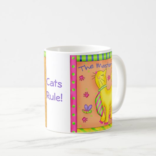 飼い主ねこが飼い主 コーヒーマグカップ (正面右)