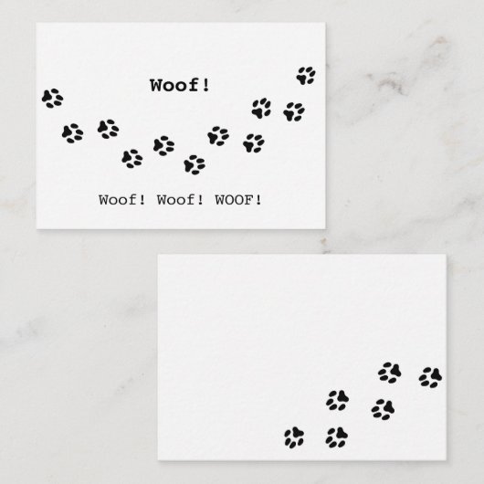 飼い主のかわいさを犬の足でプリントパーソナライズされた ノートカード (正面/裏面)