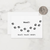 飼い主のかわいさを犬の足でプリントパーソナライズされた ノートカード (正面/裏面インサイチュ)
