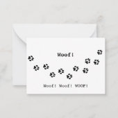 飼い主のかわいさを犬の足でプリントパーソナライズされた ノートカード (正面)