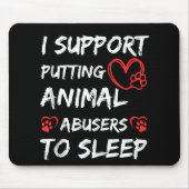 飼い主の方々が飼い犬の猫寝をサポート マウスパッド (正面)