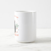 飼い主の私が飼い主の一人でおもしろいす コーヒーマグカップ (中央)