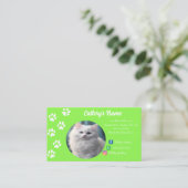 飼い慣らし芝生グリーン用のカスタマイズ可能名刺 名刺 (スタンド正面)