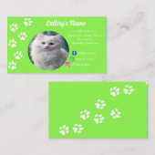 飼い慣らし芝生グリーン用のカスタマイズ可能名刺 名刺 (正面/裏面)