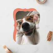 飼い犬のぞき ノートカード (正面/裏面インサイチュ)