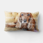 飼い犬のネコ科の写真|は個人化なります ランバークッション (裏面)