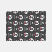 飼い犬のペットの名前と写真フリースブランケット フリースブランケット (正面(横))