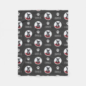 飼い犬のペットの名前と写真フリースブランケット フリースブランケット (正面)